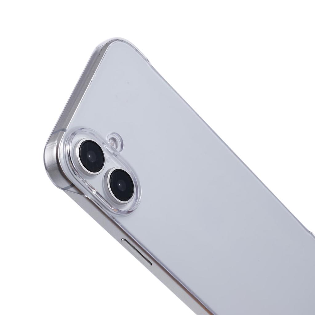 For iPhone 16 Plus Case Transparent PC Borderless Phone Cover