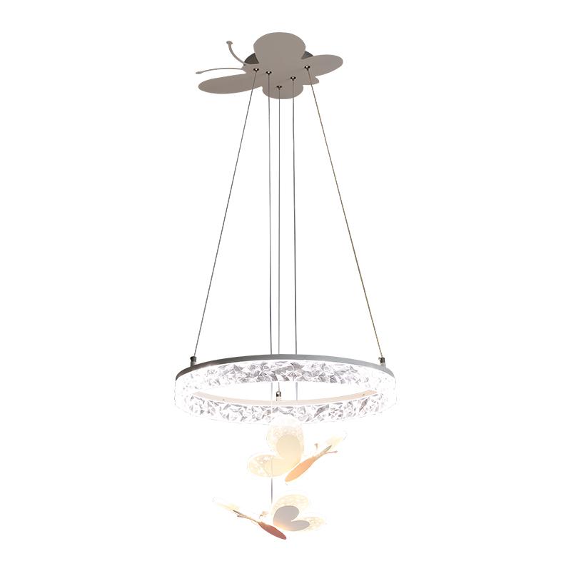 Children's Room Pendant Lights Nordic Warm And Romantic Girl Bedroom Princess Room Led Butterfly Chandelier Luxury Ins Lamps