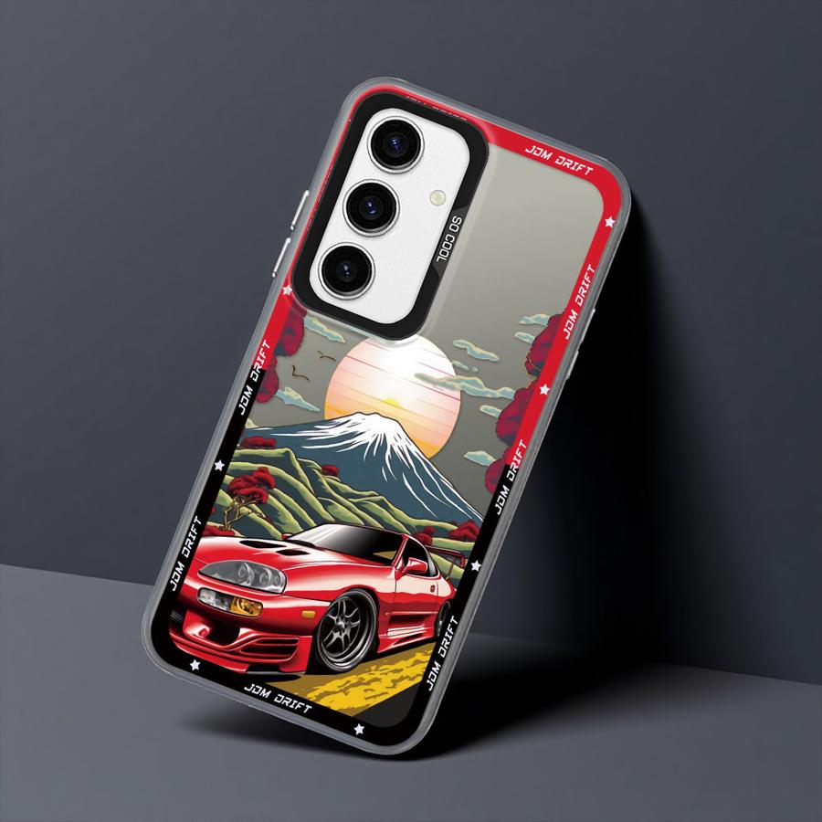 Japanese JDM Drift Car Soft Shell Phone Case for Samsung Galaxy A51 A56 A71 A54 A52 A73 A35 A53 A55 A72 A26 A36