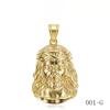 Collana Ciondolo Ritratto Placcato Oro in Acciaio Inossidabile Titanio Dio Gesù Testa Umana con Catena da 3 mm per Uomini Donne Gioielli Hip Hop