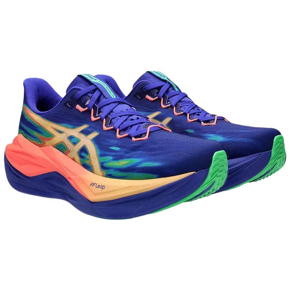 Asics Superblast 3 Comfortable Fit Rebound Cushioning Breathable Support Running Shoes Unisex sneaker Blue Light-Orange 1013A177-400