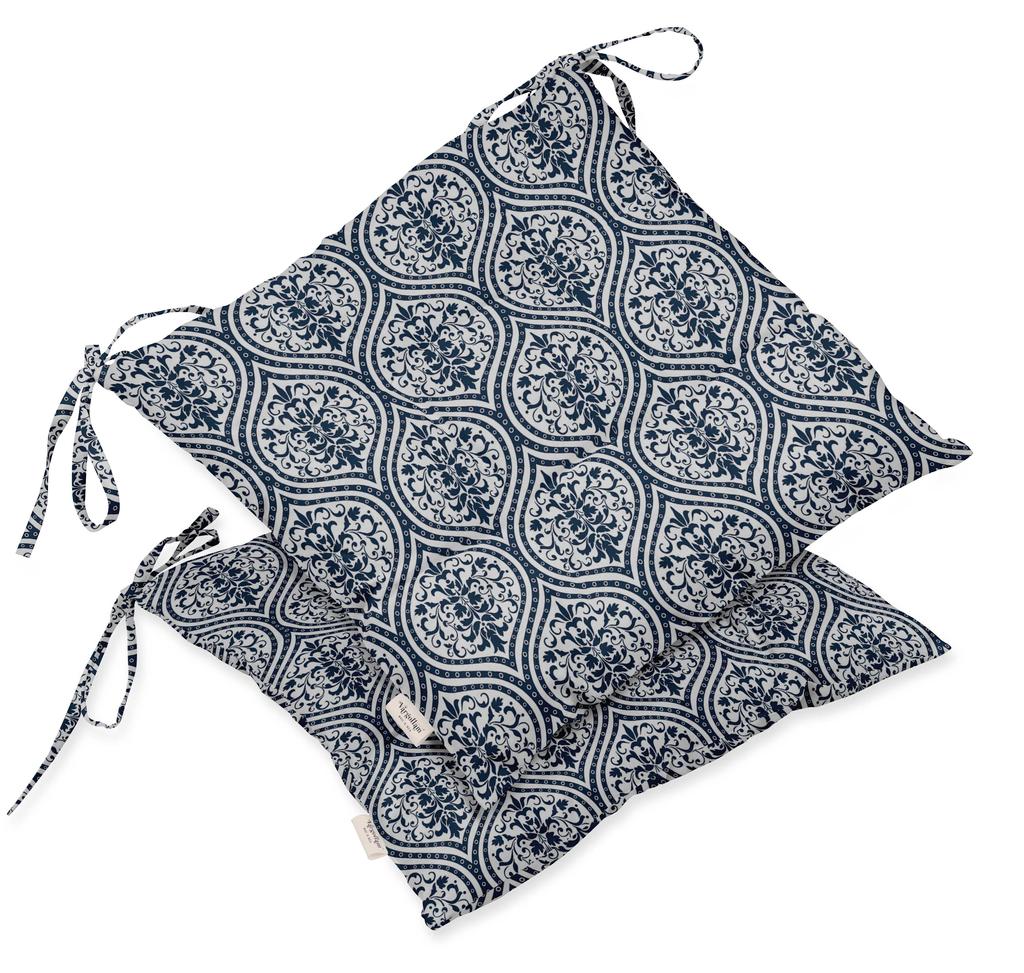 Vargottam Indoor Outdoor Tufted Printed Square Seat Patio Cushion Set Of 2 Water Resistant Patio Furniture Seat Cushion 19,inches, Purple |