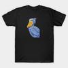 Men Black Print T-shirt Shoebill Stork No-Cut Transfer Paper Print Cotton Tshirt