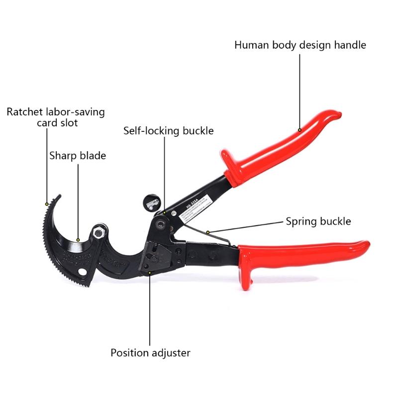 Ratcheting Cable Cutter Hand Tool Heavy Duty Aluminum Copper For Cutting Electrical Wire Cutter Plier Accessories