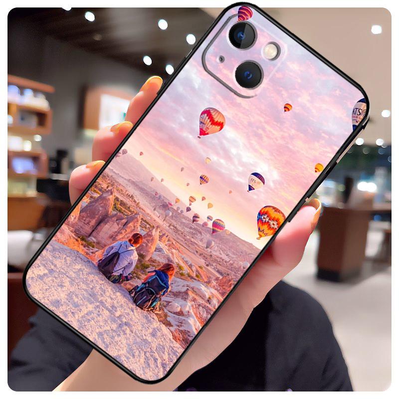 Hot Air Balloon Travel Mountain Case For iPhone 14 Pro Max 16 15 11 12 13 17 Pro Max mini 15 16 Plus 16e 17 Air Phone Cover