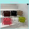 Pu Water Bucket Bag For Women With Solid Color And Square Buckle Decor For Daily Use