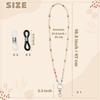 BeYumi 5Pcs Wooden Beaded Lanyards for ID Badges Women Teacher Lanyard with ID Holder School Work Female Accessories Gift