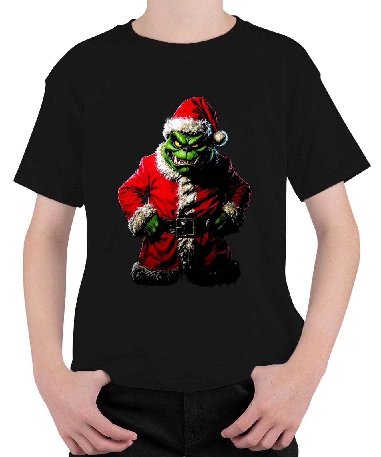 Grinch Böser Weihnachtsmann Santa Weihnachten Horror Gruselig Unisex Kinder T-Sh XL