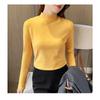 Women S Fitted Half High Neck Fleece Lined Long Sleeve T Shirt For Autumn Winter Warm Versatile