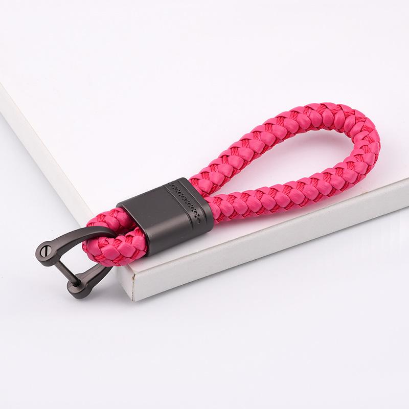 Creative Flower Pass Car Keychain Internet celebrity Key Chain Couple Braided Rope Bag Key Pendant Personalized Gifts