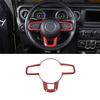 Steering Wheel Covers Decoration Interior Red Carbon Fiber For Jeep JL JT 2018+