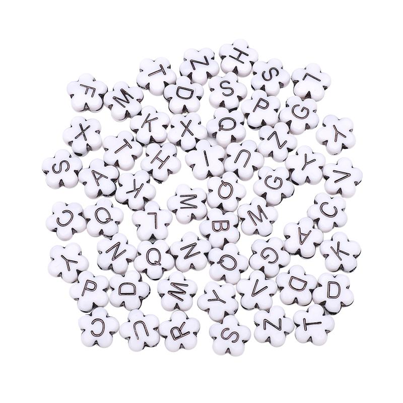 

500 г акриловые бусины буквы подвески сливы цветущие бусины для браслета ожерелья ювелирные изделия изготовление 10.0mm 2000pcs разноцветный