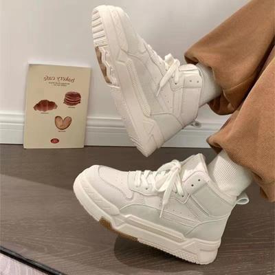 High Top Sports Women's Shoes 2024 Autumn Winter New Thick Sole Board Shoes Versatile Casual Small White Shoes Sneakers Women