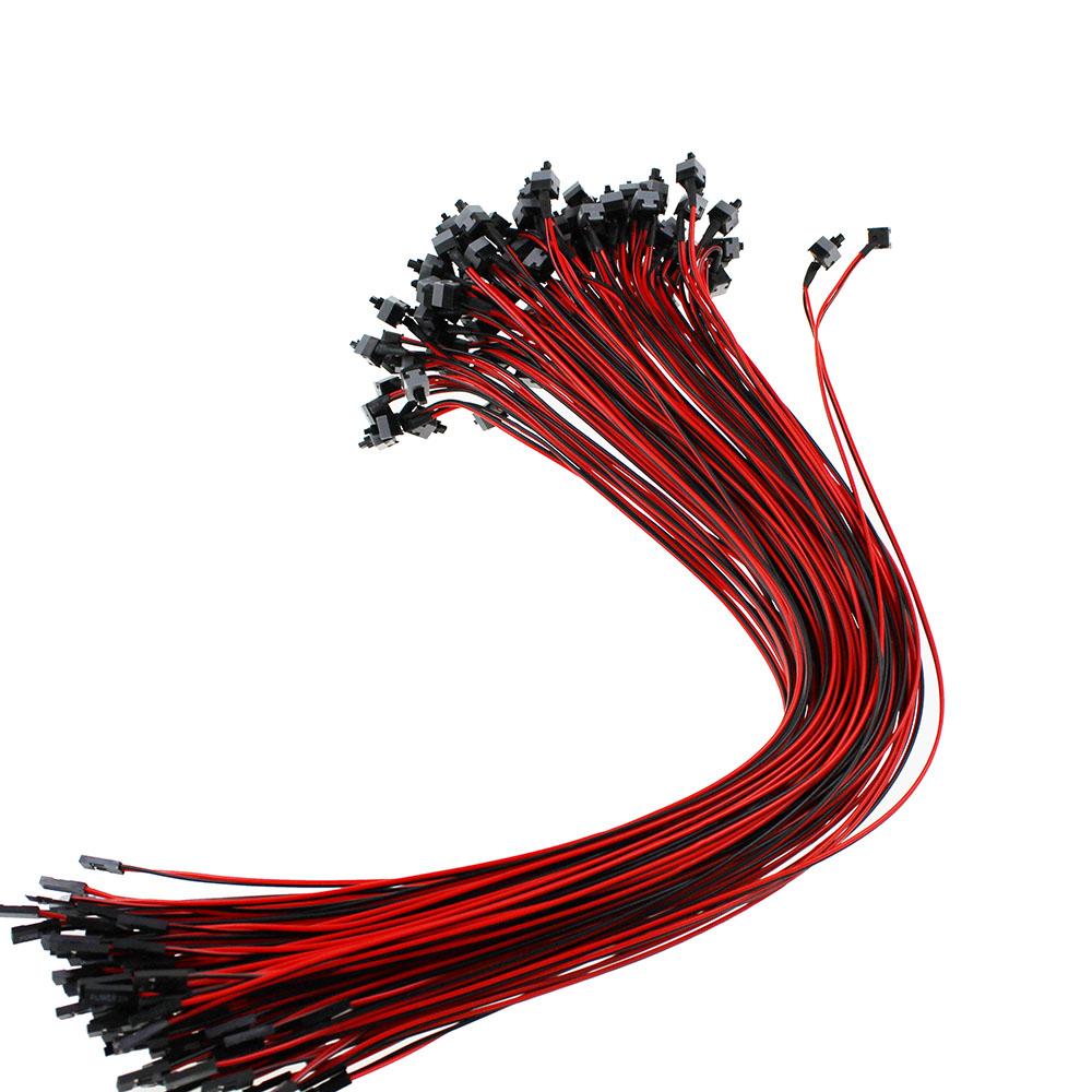 Hot Sale 10/100pcs Wholesale of Desktop Computer Motherboard Case Power Switch Buttons and Power Cables Computer Accessories