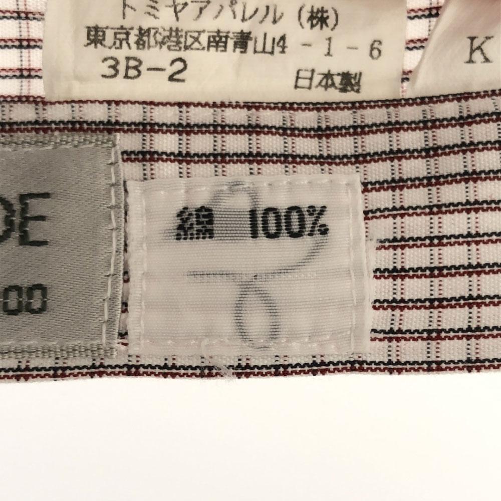 Burberrys made in Japan check Long sleeve Cotton shirt S White x Red Men's Used