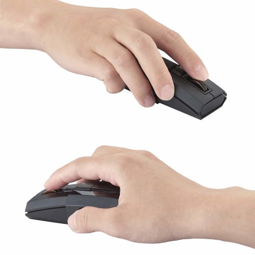 ELECOM Mouse Bluetooth (iOS/iPadOS Compatible) Rechargeable Quiet Tilt Wheel (Horizontal Scroll) Presentation Mode Ultimate Blue LED 4 Button CapClip