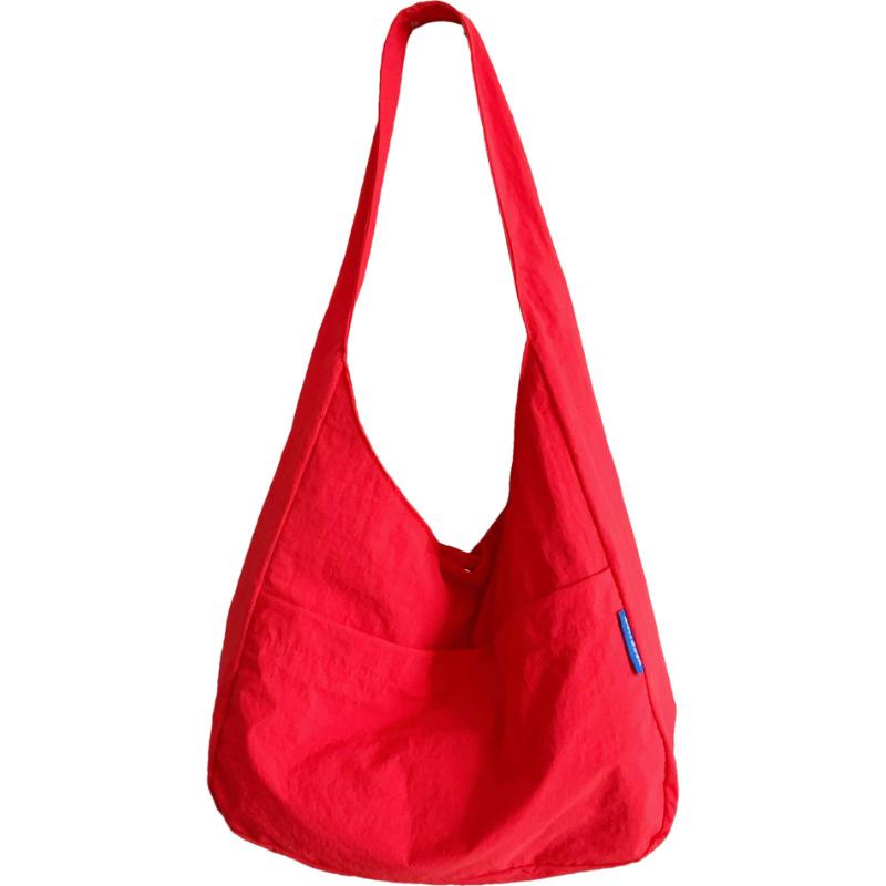 Japon et Corée du Sud sac fourre-tout couleur unie style décontracté pour femme sac à bandoulière polyvalent décontracté pour les trajets quotidiens grande capacité sac pour étudiants cours soutien scolaire