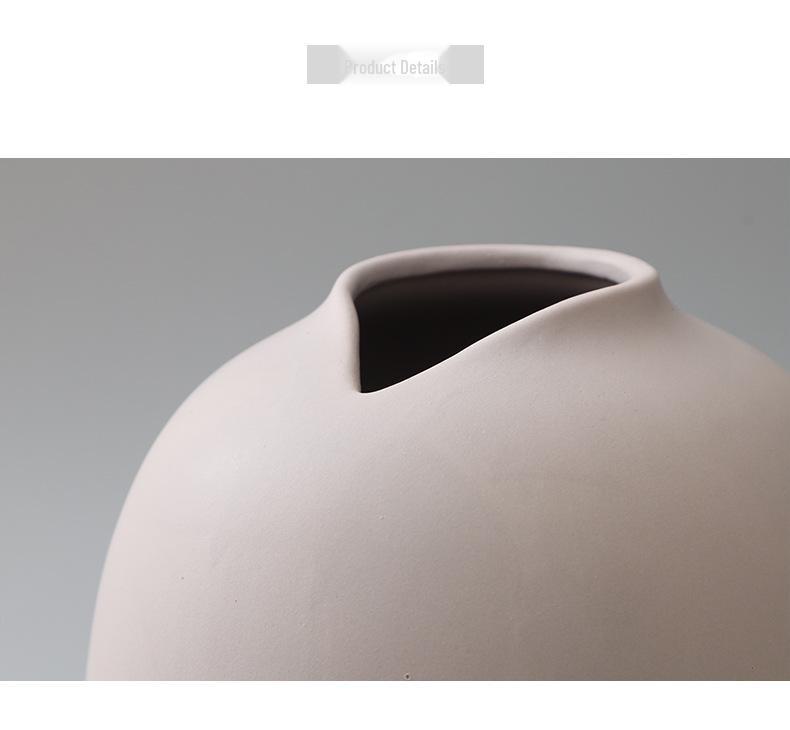 BSH Minimalist Big Belly Glazed Ceramic Vase for Home Decor