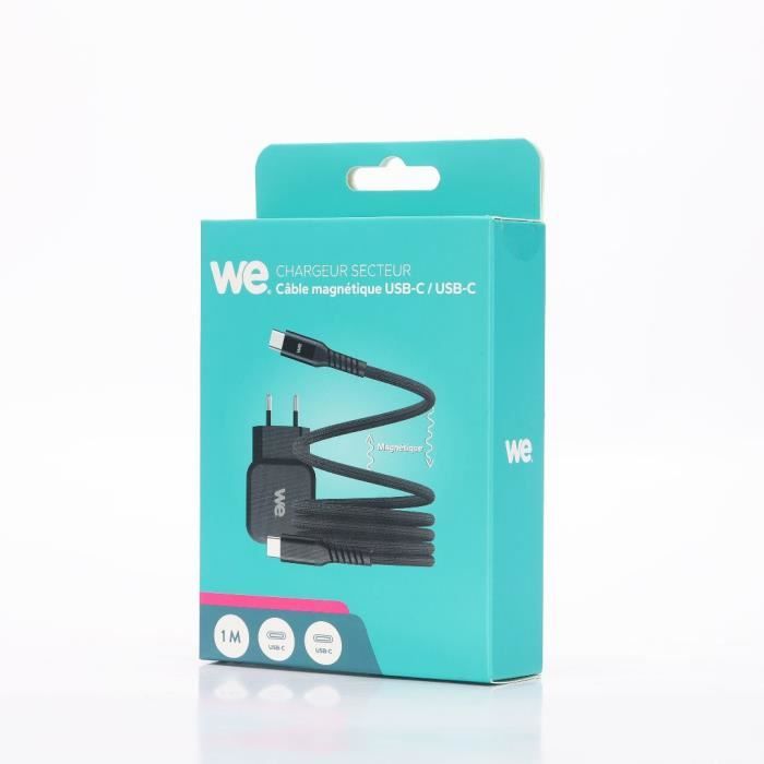 Bundle 1-Port USB-C 20W Ladegerät + USB-C/USB-C Kabel schwarz