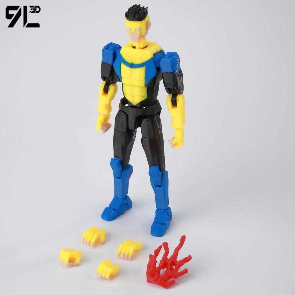 9L3D Dummy13 Lucky13 Conquest Action Figure Invin-cible Model Full Body Movable Toy Multi-Jointed Movable Robot 3D Printed Decor