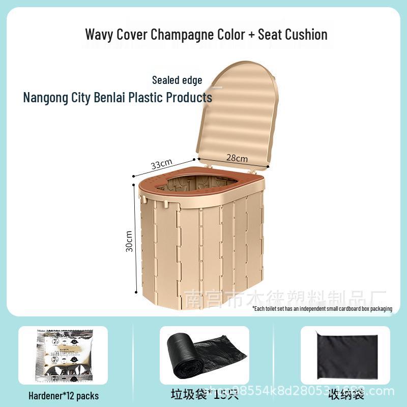 Toaletă Portabilă Pliabilă pentru Excursii în Aer Liber și cu Mașina – Ideală pentru Doamne și Adulți