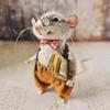 Mouse Doll Christmas Needle Felted Mouse Craft Decoration Christmas Ornaments DIY Handmade Wool Felted Cute Mouse Figure Toy Kit
