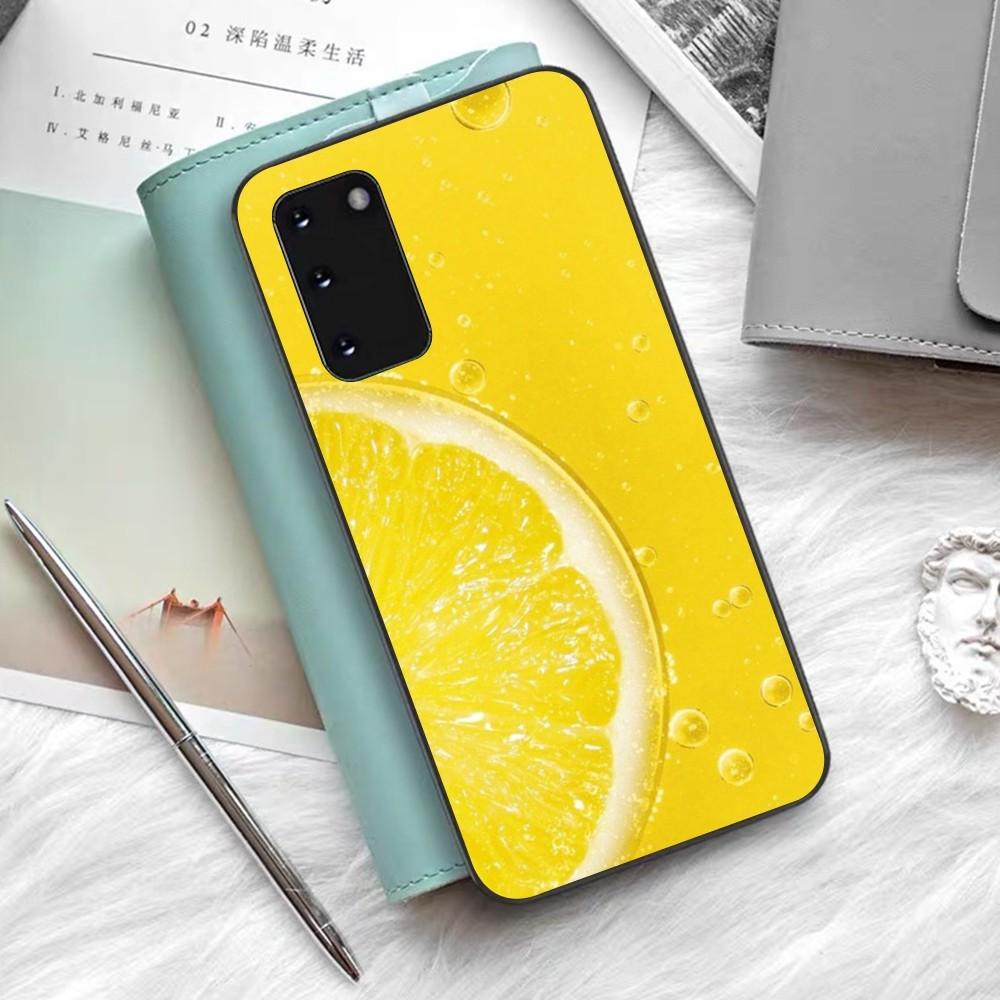 Fruit Lemon Phone Case Silicone PC+TPU For Samsung S10 20 30 22 23 24 Plus Lite Ultra Cover