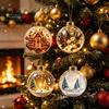 Leuchtende Baumdekorationen Weihnachtsgeschichte Ornament, Mini-Feiertagsszene in Kugel-Hängeornament, Sammlergeschenke Leuchtendes Acryl Klarer Anhänger für
