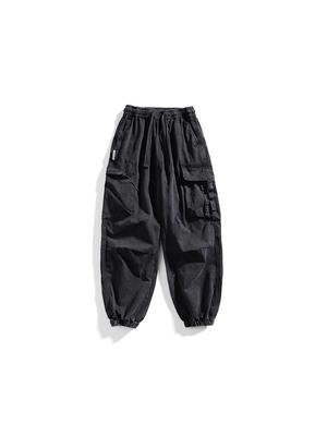 Men's Trendy Multi-Pocket Cargo Pants with Straight Leg Style 1736