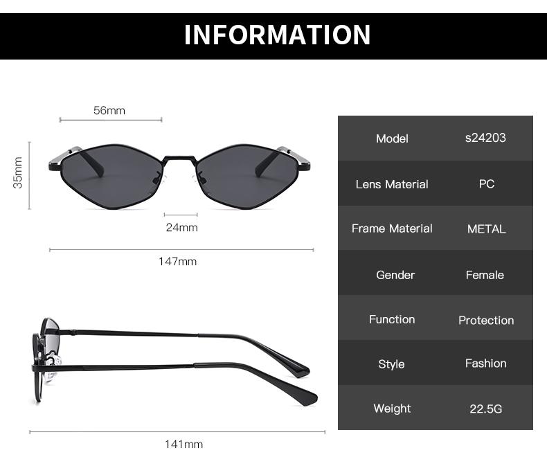 1pcs/5pcs Fashion Small Sunglasses Women Brand Designer Metal Men Polygon Frame Eyeglasses UV Protection Man Shades Oculos