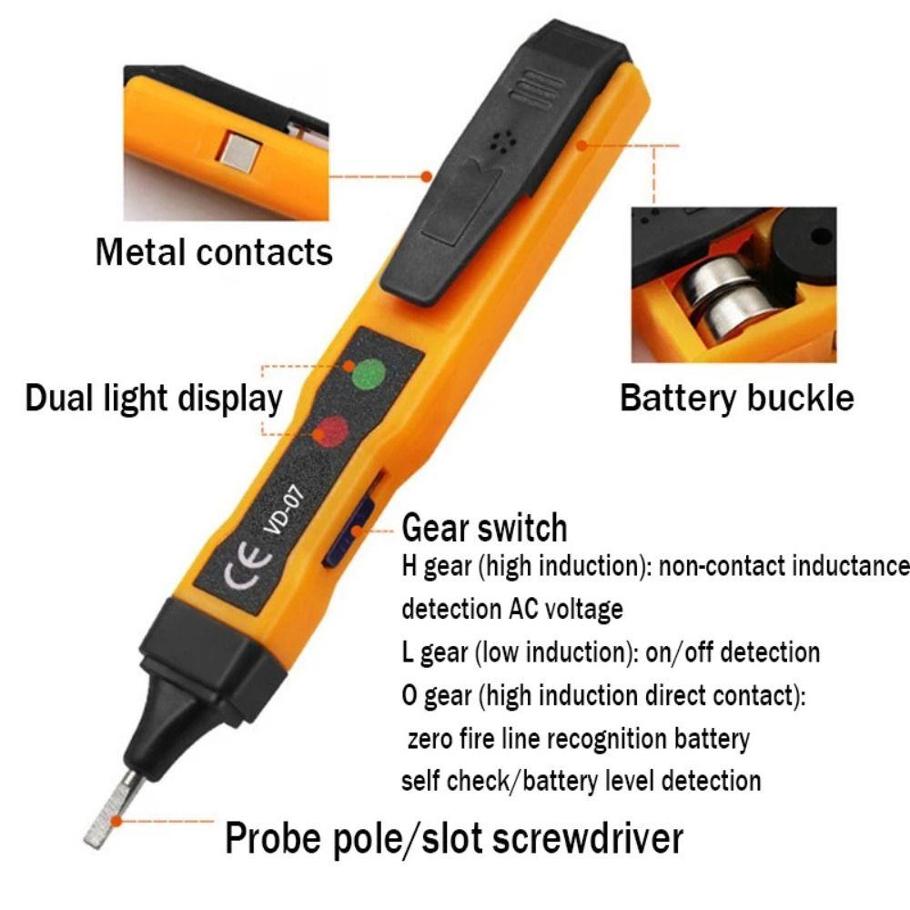 Current Induction Test Pen Non-contact Inductive Voltage Battery Test Pencil AC/DC Voltage Meter