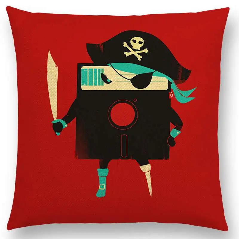 

Latest Interesting Magical Cartoon World Pirate Huge Robot Snow Cushion Cover Car Home Decor Sofa Throw Pillow Case 30x30cm бежевый