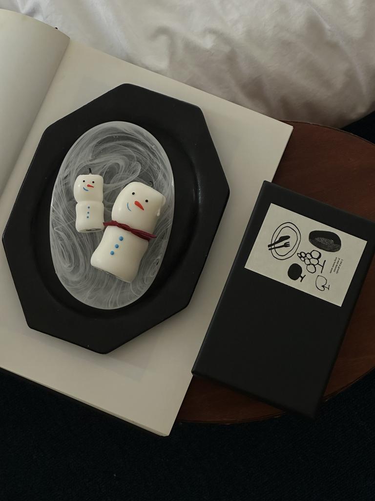1 Suits Cute Christmas Snowman Candle Aromatherapy Cartoon Decoration Ornament Christmas Gift DIY Atmosphere