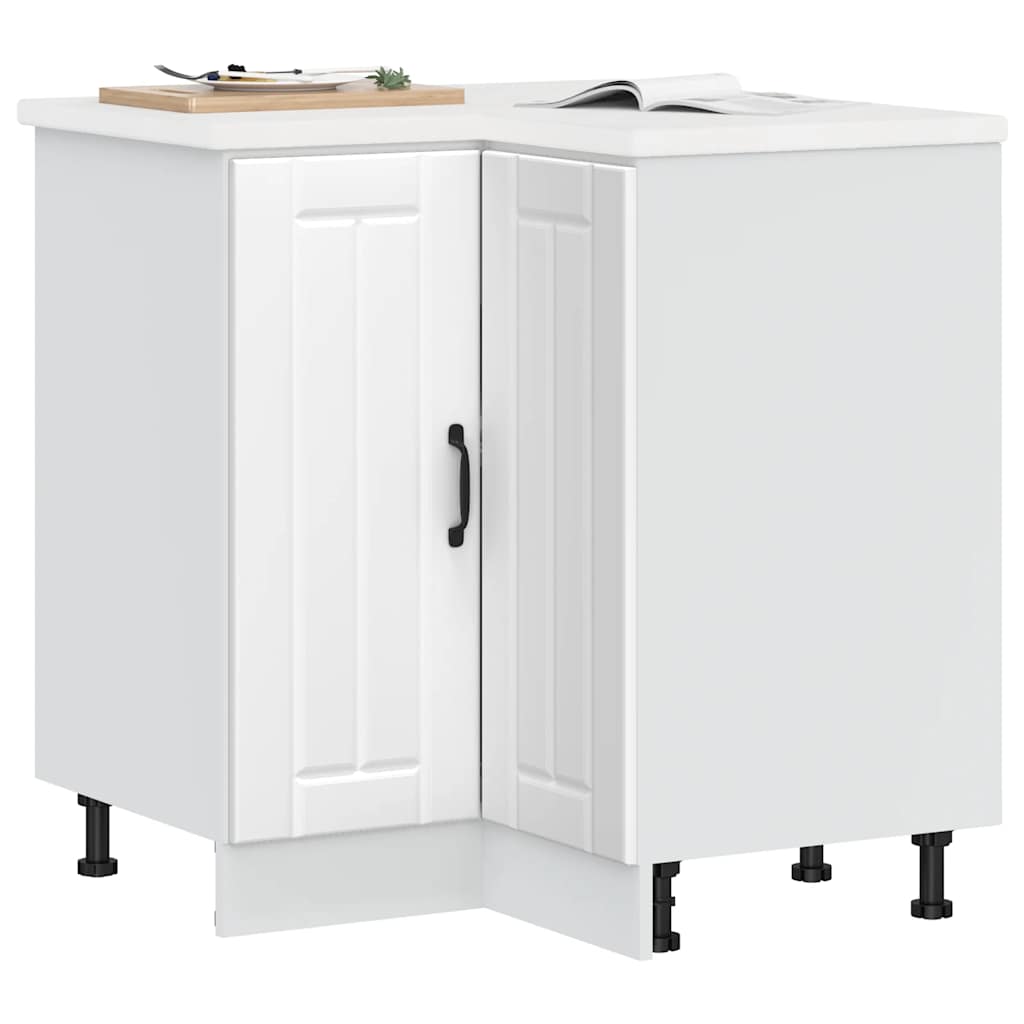 Lucca White Kitchen Corner Base Cabinet