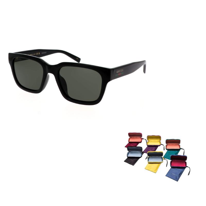 

GUCCI Temple logo injected irregular sunglasses Unisex Couple Black 55 чёрный
