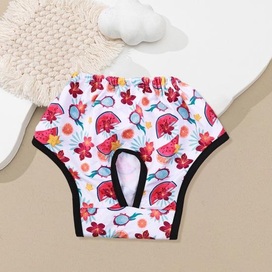 Yousheng Pet Menstrual Pant Female Dog Diaper Shorts Sanitary Pants Elastic Physiological Panties Cartoon Pattern Breathable Puppy
