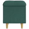 Storage Ottoman In Dark Green 40 X 40 X 45 Cm Fabric