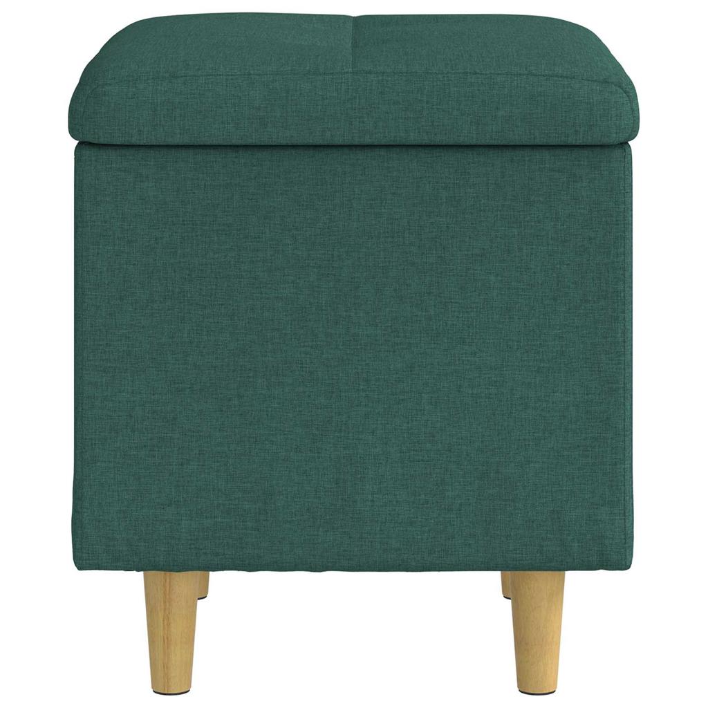 Storage Ottoman In Dark Green 40 X 40 X 45 Cm Fabric