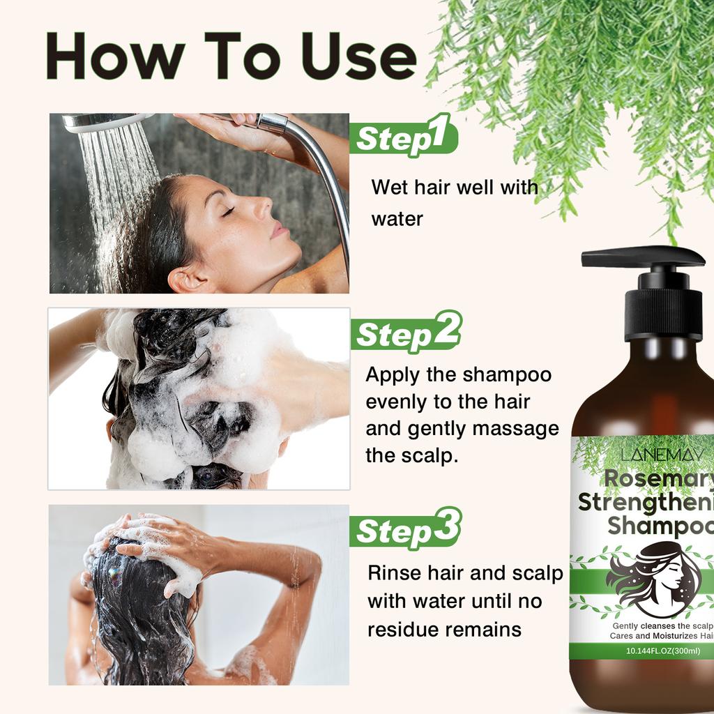 Posilující šampon s rozmarýnem - Čistí a posiluje vlasy - Zlepšuje texturu vlasů - Předchází lámání a roztřepeným konečkům - pro muže i ženy