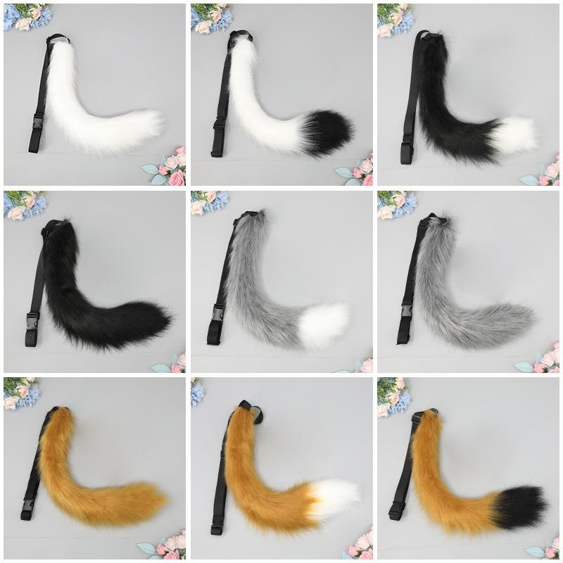 A handmade anime cute fox girl plush fox tail cosplay accessories beast tail waist
