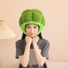 Green Brokkoli Headgear Plush Brokkoli Hat Novel Funny Brokkoli Caps Photography Props Halloween Party Cosplay Costume