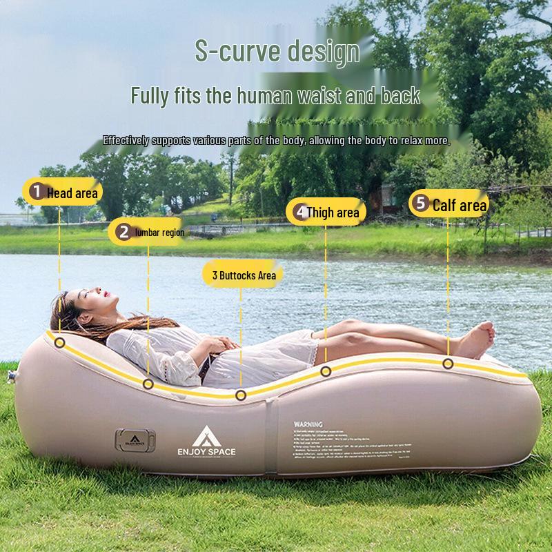 Portable Outdoor Inflatable Recliner Sofa - Foldable, Lightweight, and Perfect for Relaxing or Sleeping