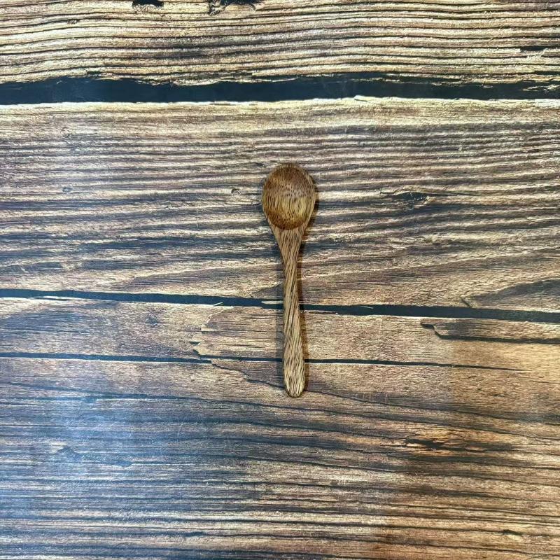 5Pcs Wooden Round Cooking Utensil Natural Bamboo Non Stick Long Handled Soup Spoons Sugar Tea Honey Scoops Kitchen Tableware