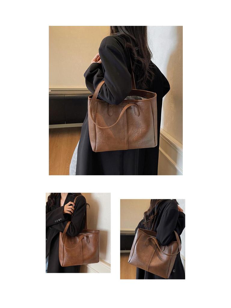 Trendy Women's Cross-Border Large Capacity Shoulder Tote Bag – Versatile Niche Design for Commuters