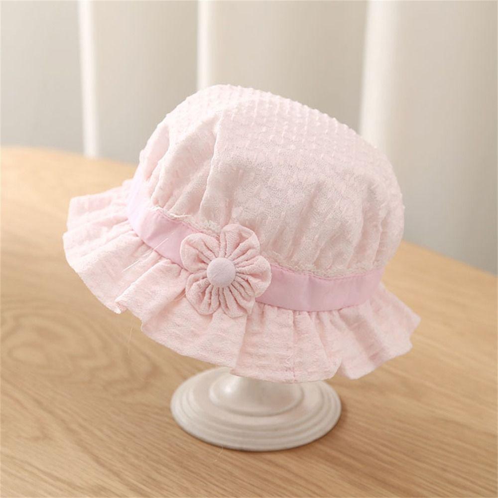 Cotton Baby Bucket Hat UV Protection Beach Cap Cute Panama Hat  Toddler