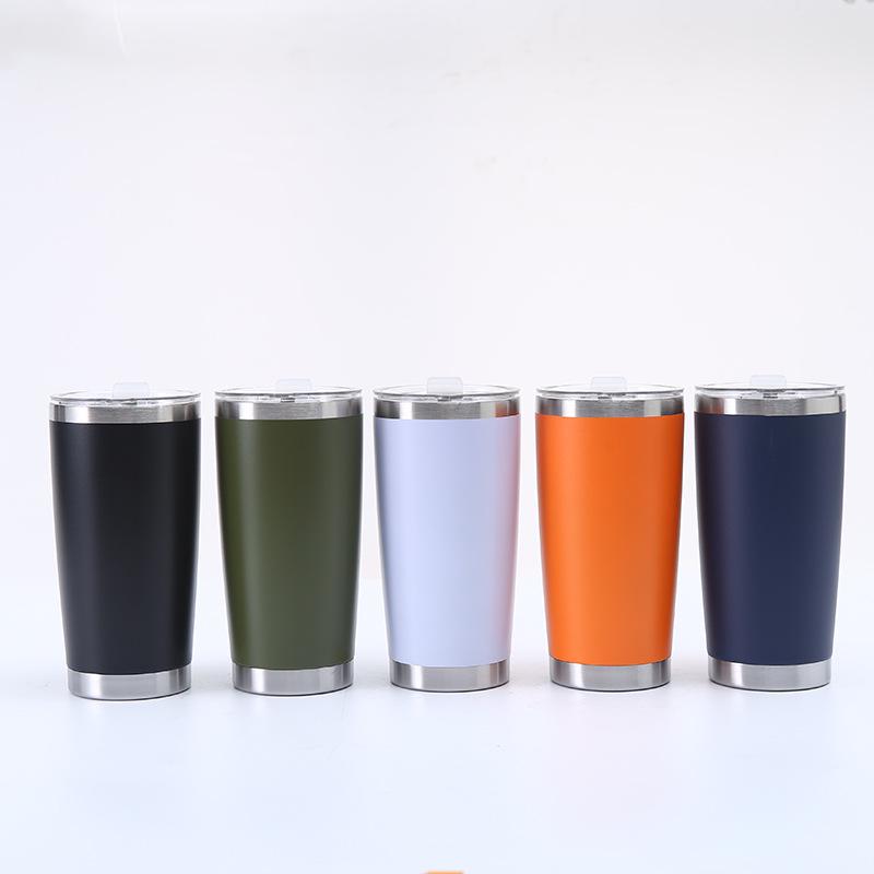 20oz 304 Stainless Steel Vacuum Insulated Car Cup - Customizable, Portable Beer Cup