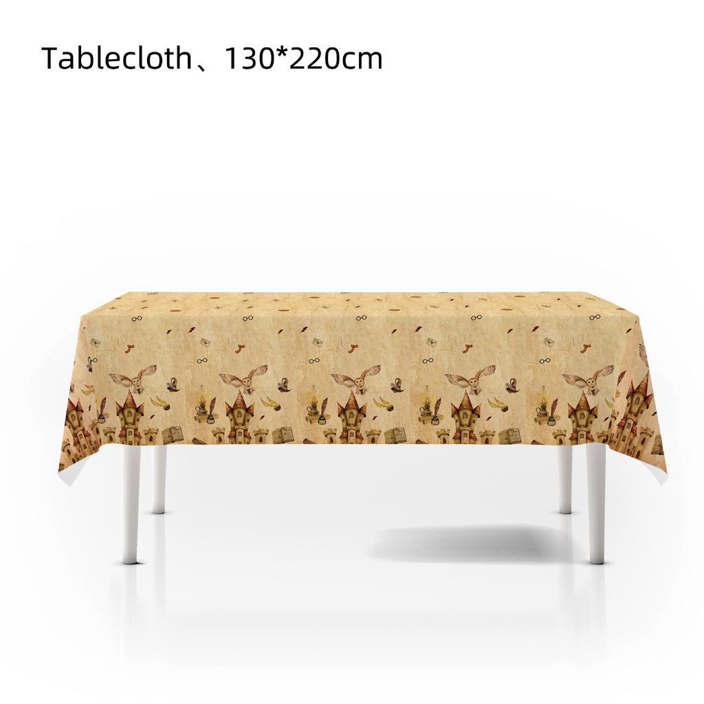 Potřeby na párty Harry Potter Jednorázové příbory Papírové talíře Papírové kelímky Ubrousky Oblečení na narozeninovou oslavu pro kluky a dívky