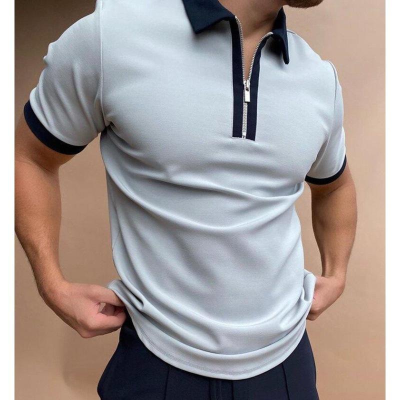 

Men S Zip-Up 3Dpolo Shirt, Printed Lapel, Short-Sleeved Pullover, Casual Wear 6XL