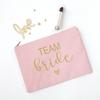 Team Bride Makeup Bag Bachelorette Party Cosmetic Bags Bridesmaid Toiletries Organizer Female Storage Make Up Case Wedding Gifts