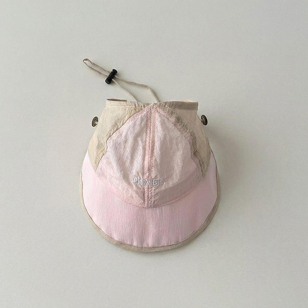Summer Casual Kids Sun Hat Letter Color Blocking Adjust Visor Cap for Boys and Girls Thin Breathable Children Hat